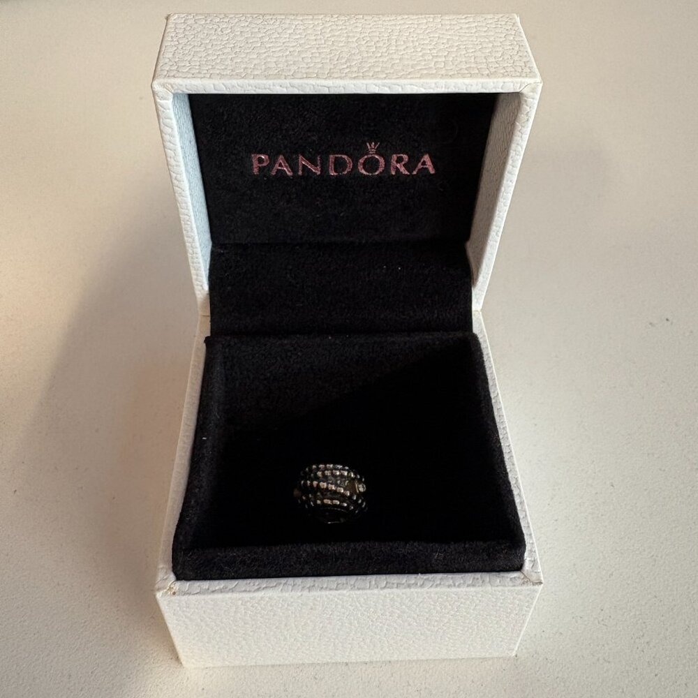 Pandora Silver and 14k Gold Entangled Beauty Charm with Diamonds